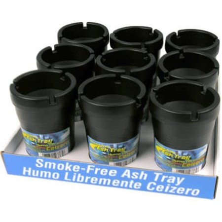 UNIQUE ACCESSORIES Unique Accessories 93365D Smokeless Ashtray Counter Display; Black - Pack Of 9 126788